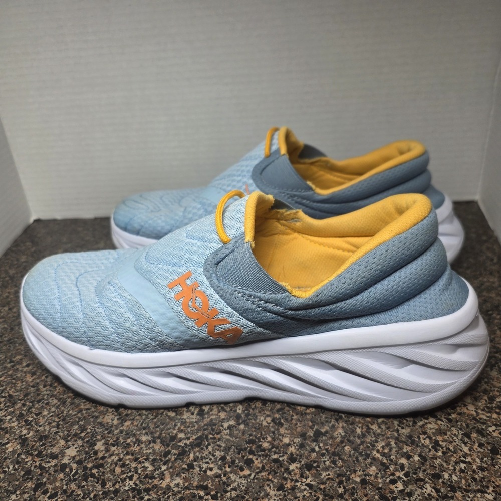 Hoka Ora Recovery Shoe 2 Women's Size 10 Blue Orange Slip On Shoes 1119398 SSAY